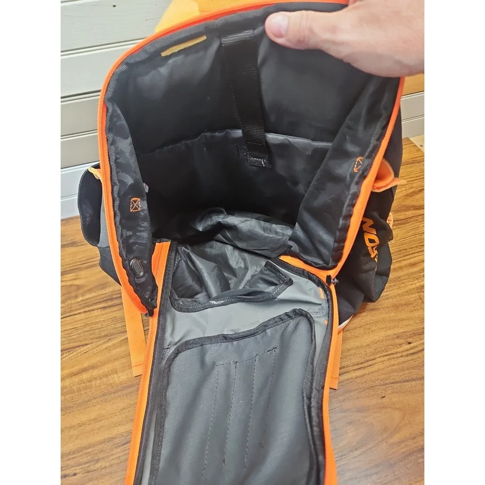 Easton Walk Off Baseball Softball Backpack Bat Bag Black  Orange Trim